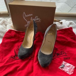 Size 37 Louboutin’s, worn twice max